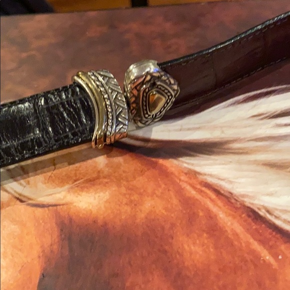 Brighton Belt reversible black, and brown with silver buckle - Picture 2 of 5